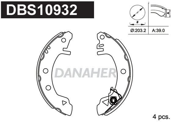 Danaher DBS10932 Brake shoe set DBS10932