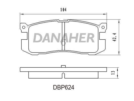 Danaher DBP624 Brake Pad Set, disc brake DBP624