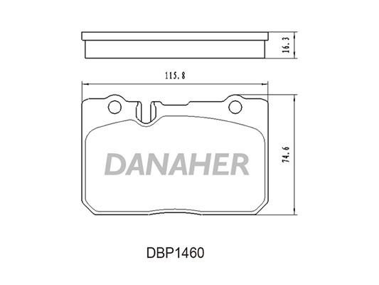 Danaher DBP1460 Brake Pad Set, disc brake DBP1460