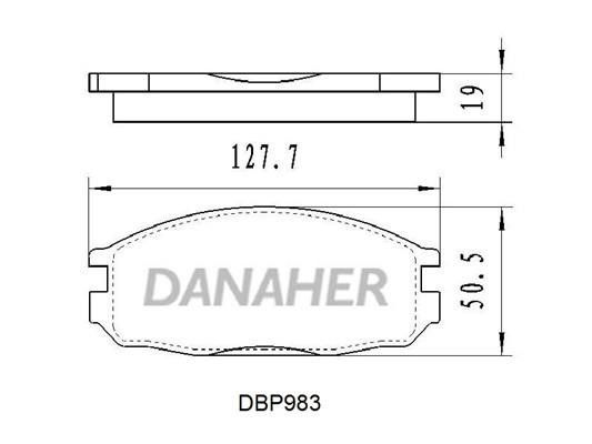 Danaher DBP983 Brake Pad Set, disc brake DBP983