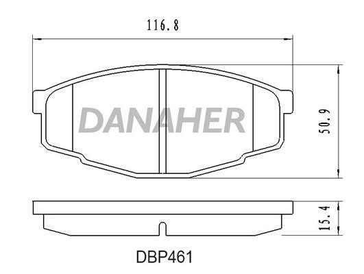 Danaher DBP461 Brake Pad Set, disc brake DBP461