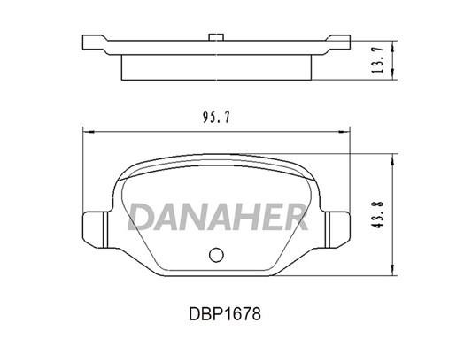 Danaher DBP1678 Brake Pad Set, disc brake DBP1678