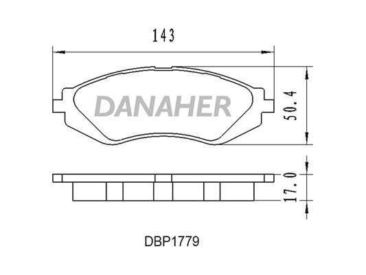 Danaher DBP1779 Brake Pad Set, disc brake DBP1779