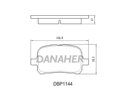 Danaher DBP1144 Brake Pad Set, disc brake DBP1144