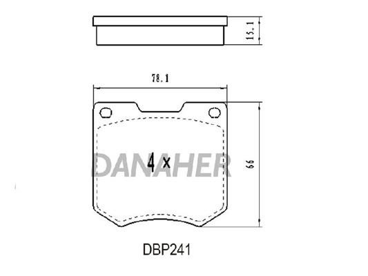 Danaher DBP241 Brake Pad Set, disc brake DBP241