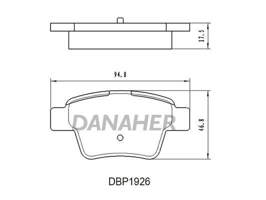 Danaher DBP1926 Brake Pad Set, disc brake DBP1926