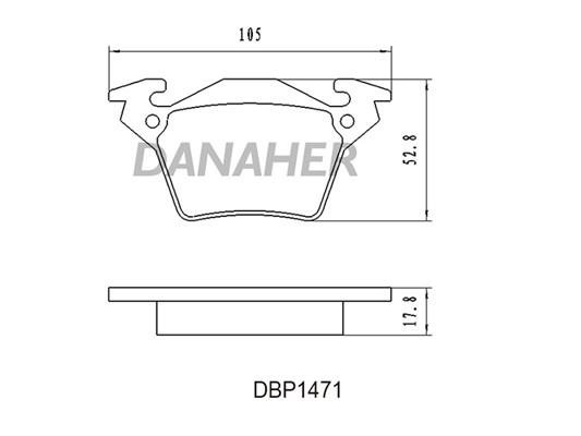 Danaher DBP1471 Brake Pad Set, disc brake DBP1471