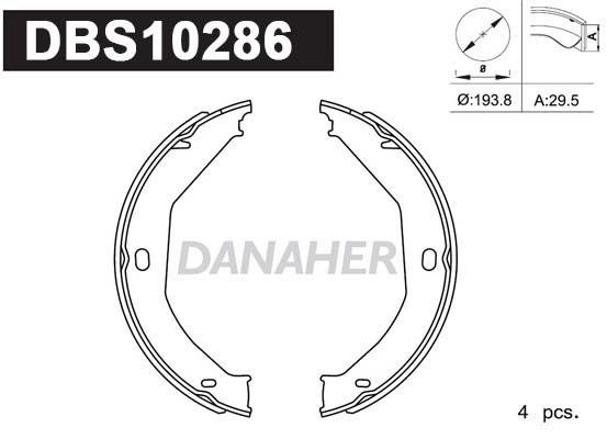Danaher DBS10286 Parking brake shoes DBS10286