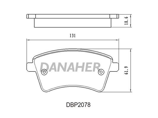 Danaher DBP2078 Front disc brake pads, set DBP2078