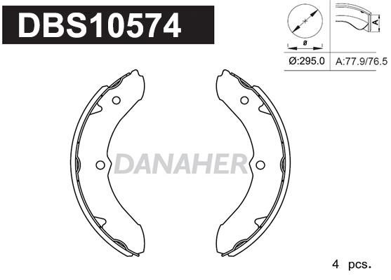 Danaher DBS10574 Brake shoe set DBS10574