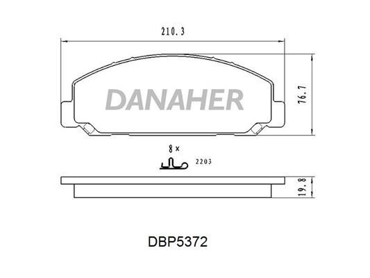Danaher DBP5372 Front disc brake pads, set DBP5372
