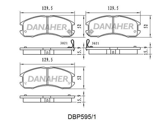 Danaher DBP595/1 Brake Pad Set, disc brake DBP5951