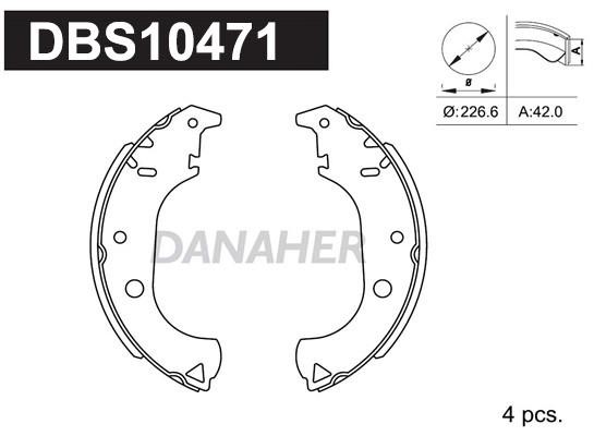 Danaher DBS10471 Brake shoe set DBS10471