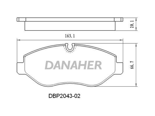 Danaher DBP2043-02 Brake Pad Set, disc brake DBP204302