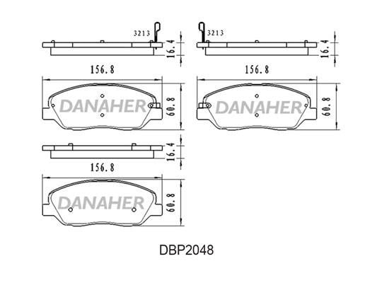 Danaher DBP2048 Brake Pad Set, disc brake DBP2048