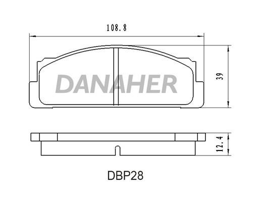 Danaher DBP28 Brake Pad Set, disc brake DBP28
