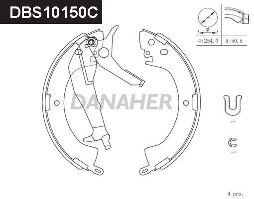 Danaher DBS10150C Brake shoe set DBS10150C