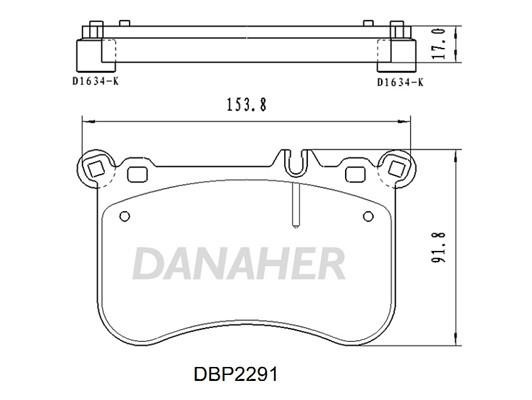 Danaher DBP2291 Brake Pad Set, disc brake DBP2291