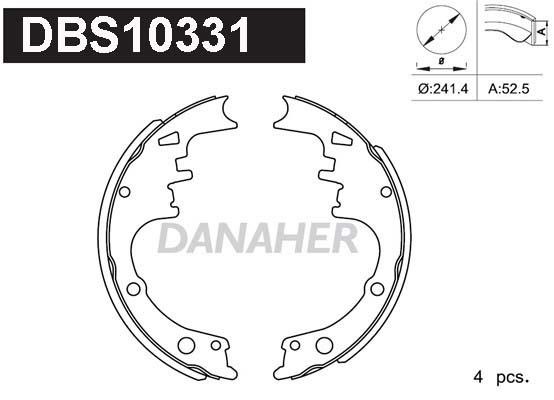 Danaher DBS10331 Brake shoe set DBS10331