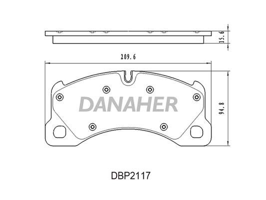Danaher DBP2117 Brake Pad Set, disc brake DBP2117