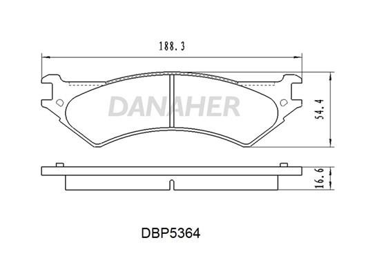 Danaher DBP5364 Rear disc brake pads, set DBP5364