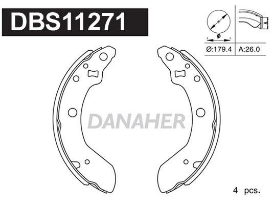 Danaher DBS11271 Brake shoe set DBS11271