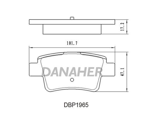 Danaher DBP1965 Brake Pad Set, disc brake DBP1965