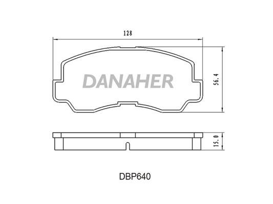 Danaher DBP640 Brake Pad Set, disc brake DBP640