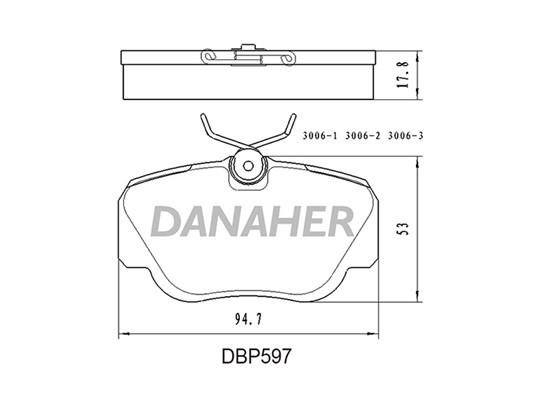 Danaher DBP597 Brake Pad Set, disc brake DBP597