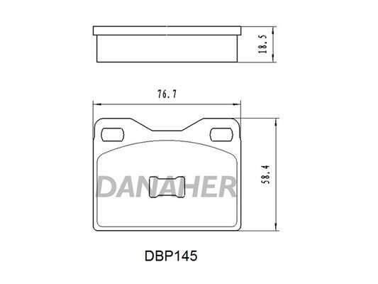 Danaher DBP145 Brake Pad Set, disc brake DBP145
