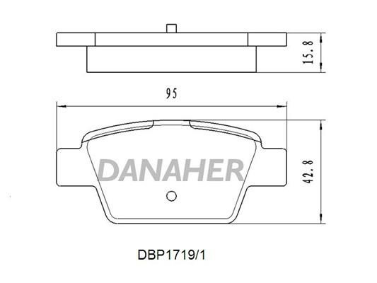 Danaher DBP1719/1 Brake Pad Set, disc brake DBP17191