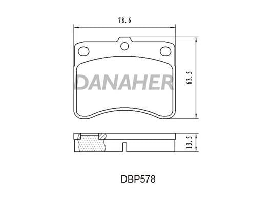 Danaher DBP578 Brake Pad Set, disc brake DBP578