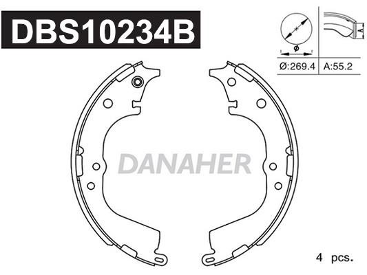 Danaher DBS10234B Brake shoe set DBS10234B