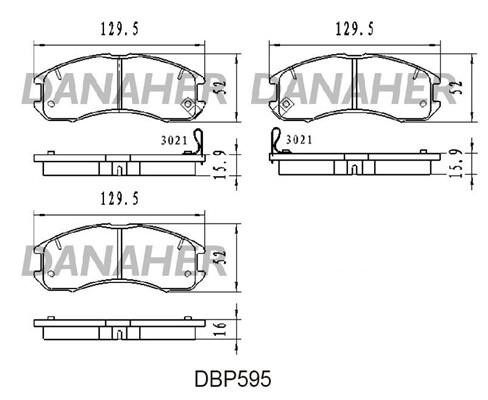 Danaher DBP595 Brake Pad Set, disc brake DBP595