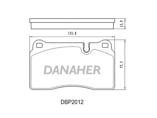 Danaher DBP2012 Brake Pad Set, disc brake DBP2012