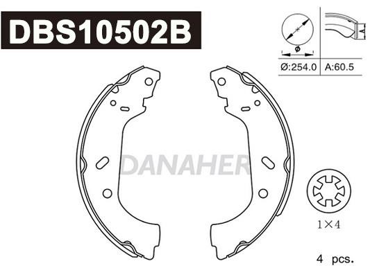 Danaher DBS10502B Brake shoe set DBS10502B