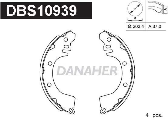 Danaher DBS10939 Brake shoe set DBS10939