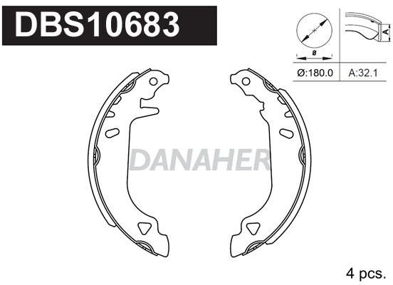 Danaher DBS10683 Brake shoe set DBS10683