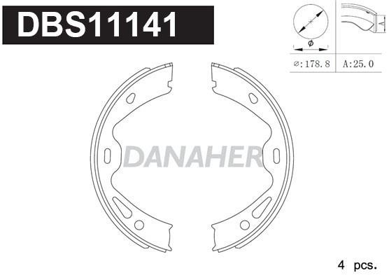 Danaher DBS11141 Parking brake shoes DBS11141