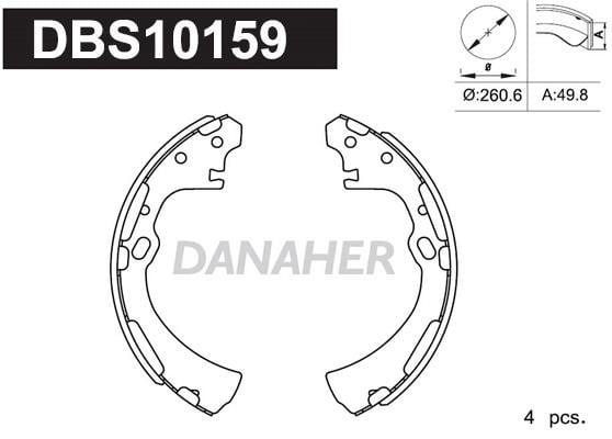 Danaher DBS10159 Brake shoe set DBS10159