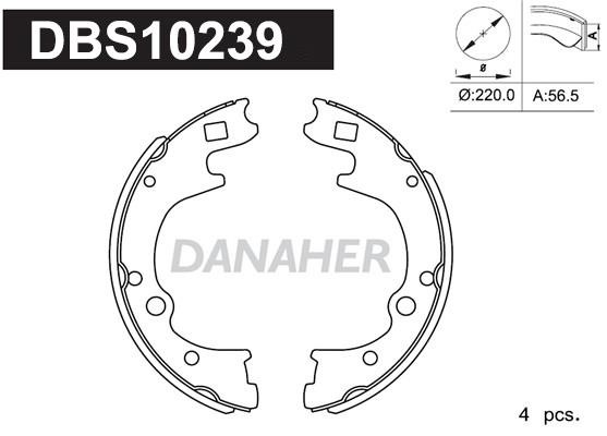 Danaher DBS10239 Brake shoe set DBS10239