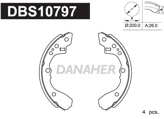 Danaher DBS10797 Brake shoe set DBS10797