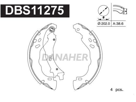 Danaher DBS11275 Brake shoe set DBS11275
