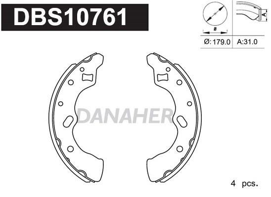 Danaher DBS10761 Brake shoe set DBS10761