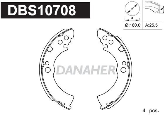 Danaher DBS10708 Brake shoe set DBS10708