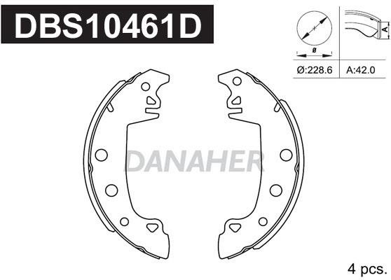 Danaher DBS10461D Brake shoe set DBS10461D
