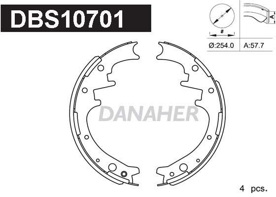 Danaher DBS10701 Brake shoe set DBS10701