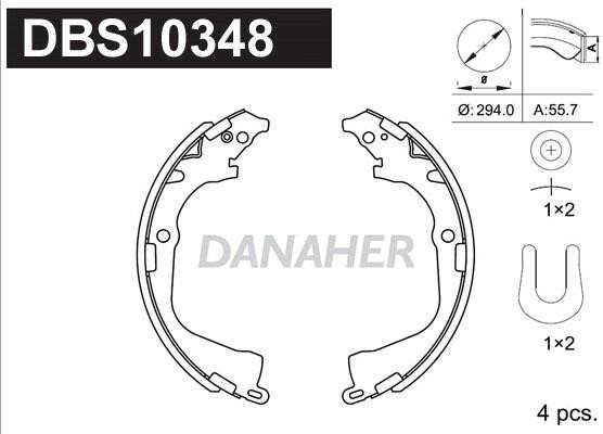 Danaher DBS10348 Brake shoe set DBS10348