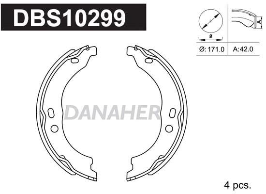 Danaher DBS10299 Parking brake shoes DBS10299