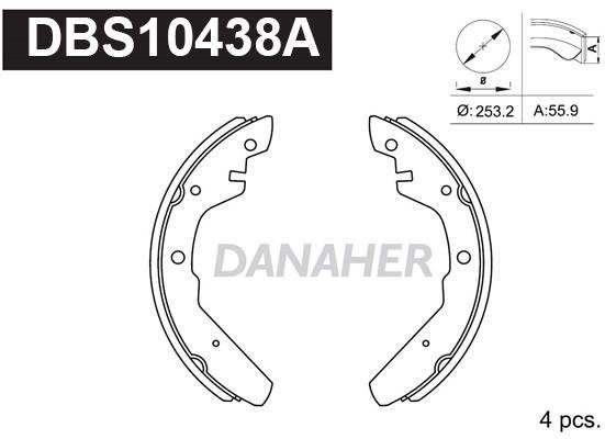 Danaher DBS10438A Brake shoe set DBS10438A